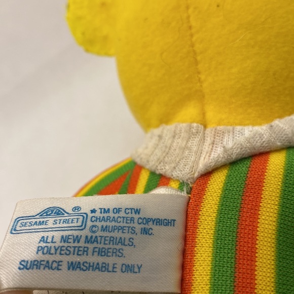 Vintage Sesame Street Bert Plush Stuffed Toy 12” Hasbro Softies Preschool Doll - Picture 5 of 9